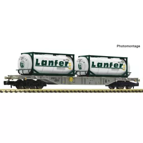   Fleischmann 6660088 Konténerszállító négytengelyes zsebeskocsi, Sgnss, Lanfer, AAE (E6) (N)