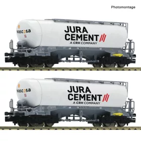   Fleischmann 6660090 Cementszállító négytengelyes silókocsi-pár, Uacns, Wascosa/Jura Cement (E6) (N)