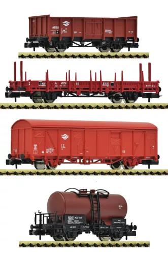 Fleischmann 6660096 Teherkocsi-készlet, 4-részes MÁV (E4) (N)