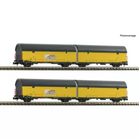   Fleischmann 6660112 Fedett autószállító teherkocsi-pár, Hccrrs, ARS-Altmann (E6) (N)