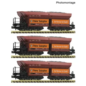   Fleischmann 6660149 Önürítős hatttengelyes teherkocsi-készlet, 3-részes Peine+Salzgitter, DB (E4) (N)