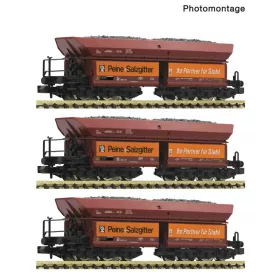   Fleischmann 6660150 Önürítős hatttengelyes teherkocsi-készlet, 3-részes Peine+Salzgitter, DB (E4) (N)