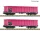 Fleischmann 6660163 Nyitott négytengelyes teherkocsi-pár, Eanos, pink, SBB (E5-6) (N)