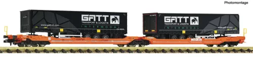 Fleischmann 6660165 Konténerszállító hattengelyes iker-zsebeskocsi, T3000e, Wascosa / GATT (E6) (N)