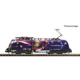   Fleischmann 7560070 Villanymozdony Rh 1116 212 Fußball vereint Europa, ÖBB (E6) (N)