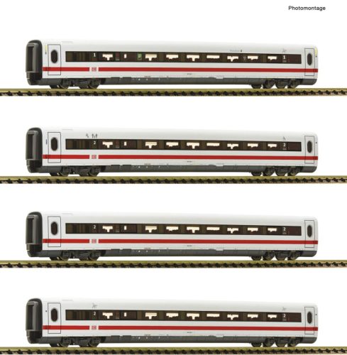 Fleischmann 7760004 Nagysebességű villamos motorvonat BR 402, 4-részes betétkocsi készlet, Redesign, DB-AG (E6) (N)