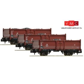   Fleischmann 820530 Nyitott teherkocsi készlet, 3-részes Omm52, szén rakománnyal, DB (E3) (N)