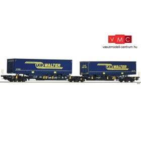   Fleischmann 825001 Konténerszállító iker-zsebeskocsi, Sdggmrs25 - T2000, AAE, Wascosa (E6) (N)