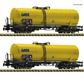   Fleischmann 825816 Tartálykocsi-pár, négytengelyes Zans, GATX (E6) (N)