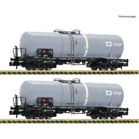   Fleischmann 825818 Tartálykocsi-pár, négytengelyes Zans, CD Cargo (E6) (N)