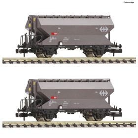   Fleischmann 830311 Terményszállító teherkocsi-pár, Tgpps, szürke, SBB (E5) (N)