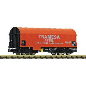   Fleischmann 838819 Ponyvás négytengelyes teherkocsi, Shimmns, TRAMESA STEEL (E5-6) (N)