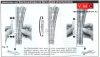 Fleischmann 9157 Szimmetrikus hármasváltó, ágyazatos, fém gyökkel, kézi, 111 mm (N)