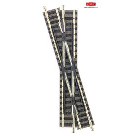   Fleischmann 9162 Keresztezés 15°, ágyazatos, balos átszelés, műanyag gyökkel, 111/115 mm (N)