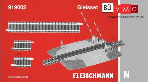 Fleischmann 919002 Sínkészlet BÜ, sorompós útátjáróval (N)