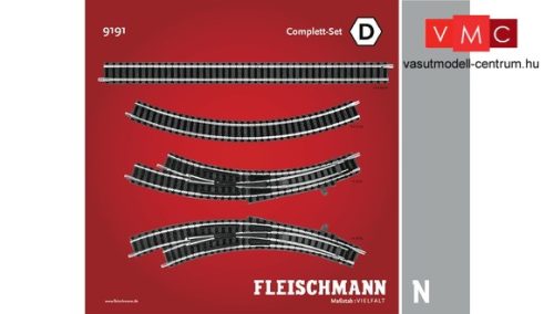 Fleischmann 9191 Sínkészlet D, párhuzamos vágányok kiegészítés (N)