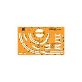   Fleischmann 995101 Pályatervező sablon - Fleischmann Piccolo (Profi Gleis N) ágyazatos sínrendszer (N)