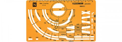 Fleischmann 995101 Pályatervező sablon - Fleischmann Piccolo (Profi Gleis N) ágyazatos sínr