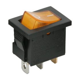  GLB 09019SA Billenő kapcsoló, 1 áramkör, 6A-250V, OFF-ON, sárga világítással
