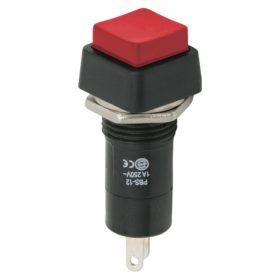   GLB 09024PI Nyomógombos kapcsoló, 1 áramkör, 1 A - 250 V, OFF - ON, piros