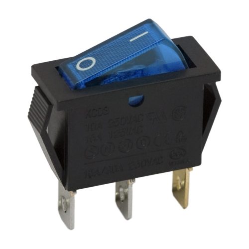 GLB 09050KE Billenő kapcsoló, 1 áramkör, 16 A - 250 V, OFF - ON, kék világítással