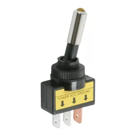   GLB 09058SA Karos kapcsoló, 1 áramkör, 20 A - 12 V DC, ON - OFF, sárga LED-del