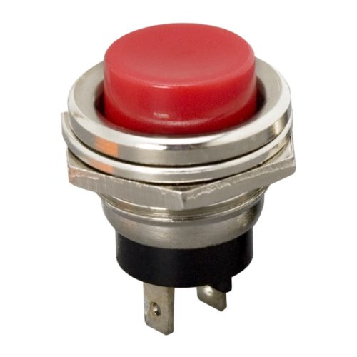 GLB 09066PI Nyomógomb, 1 áramkör, 2 A - 250 V, ON - (OFF), piros