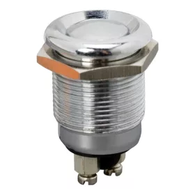   GLB 09078 Nyomógomb, 1 áramkör, 2A-250V, OFF-(ON), fém • cseppálló