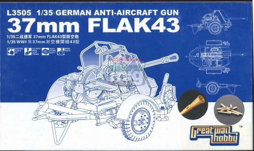 GWH03505 1/35 Flak 43 37mm Anti-aircraft Gun makett