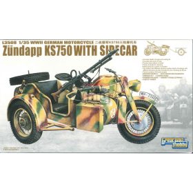   GWH03508 1/35 WWII German Zundapp KS 750 with Sidecar/w trailers makett