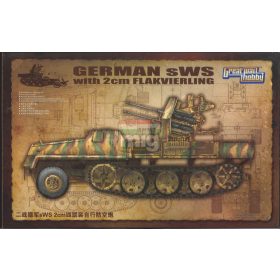 GWH03525 1/35 WWII German sWS with 2cm Flakvierling makett