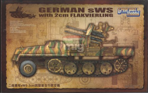 GWH03525 1/35 WWII German sWS with 2cm Flakvierling makett