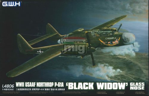 GWH04806 1/48 WWII USAAF Northrop P-61A 'Black Widow' Glass Nose repülőgép makett