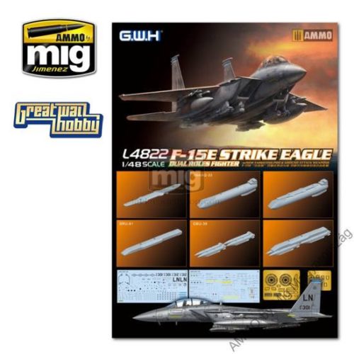 GWH04822 1/48 F-15E Strike Eagle Dual-Roles Fighter makett