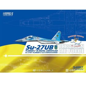   Great Wall Hobby S4817 Ukrainian Air Force Su-27UB Digital Camouflage Limited Edition 1/48 repülőgép makett