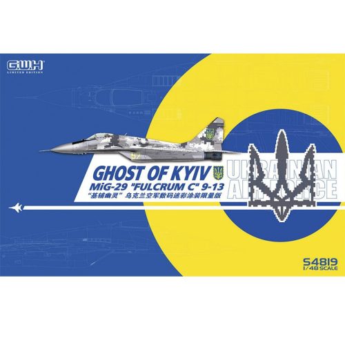 Great Wall Hobby S4819 Ukrainian Air Force MIG-29 9-13 “Ghost of Kiev” Digital Camouflage L