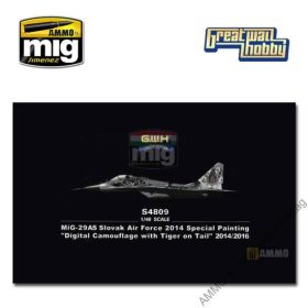   GWHSNG09 1/48 MiG-29AS Slovak Air Force Special Painting "Digital Camouflage with Tiger on Tail" 2014/16 makett