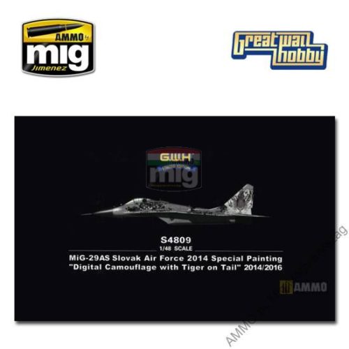 GWHSNG09 1/48 MiG-29AS Slovak Air Force Special Painting Digital Camouflage with Tiger on Tail 
