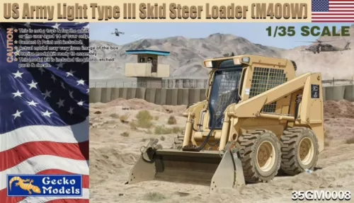 Gecko Models 35GM0008 US Army Light Type III Skid Steer Loader (M400W) (1/35) harcjármű makett