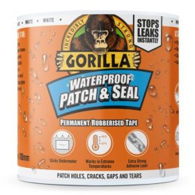   Gorilla 105292 Gorilla TAPE Waterproof PATCH & SEAL fehér vízálló foltozó/tömítő ragasztószalag 3m x 100mm