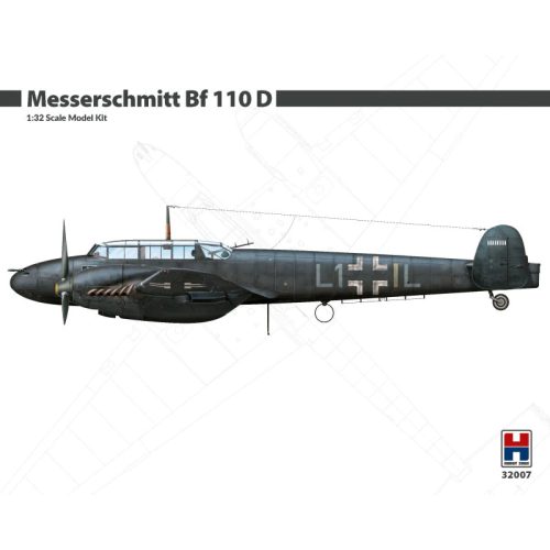 Hobby 2000 32007 Messerschmitt Bf 110 D 1/32 repülőgép makett