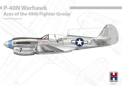 Hobby 2000 48001 P-40N Warhawk Aces of the 49th Fighter Group 1/48 repülőgép makett