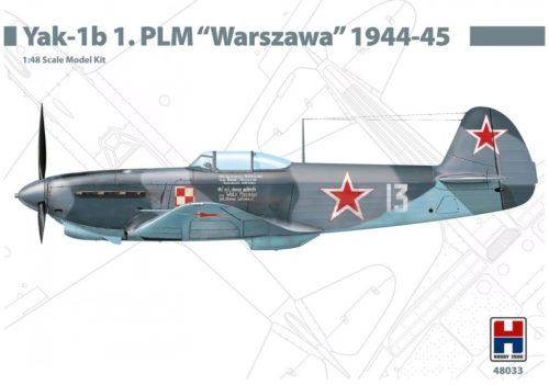 Hobby 2000 48033 Yak-1b 1. PLM "Warszawa" 1944-45 1/48 repülőgép makett