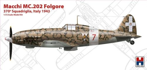 Hobby 2000 72008 Macchi MC.202 Folgore 370 Squadriglia, Italy 1943 1/72 repülőgép makett