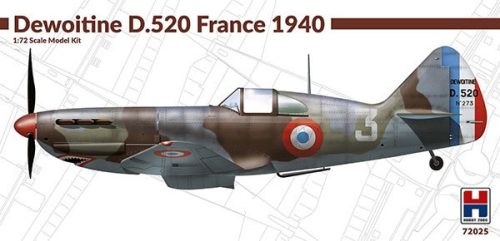 Hobby 2000 72025 Dewoitine D.520 France 1940  1/72 repülőgép makett