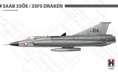 Hobby 2000 72056 Saab 35ÖE/35FS Draken 1/72 repülőgép makett
