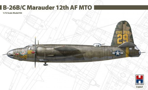 Hobby 2000 72057 B-26 B/C Marauder 12th AF MTO 1/72 repülőgép makett