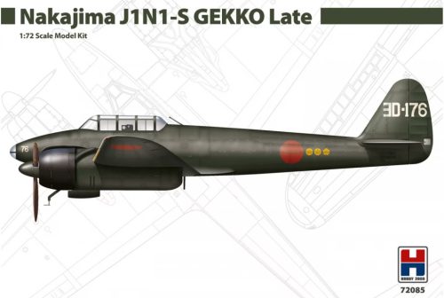 Hobby 2000 72085 Nakajima J1N1-S GEKKO Late 1/72 repülőgép makett