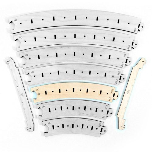 I-Track Templates R1/R2:R4/R5 curved lines with bedding H0 (HCT95620G-B)