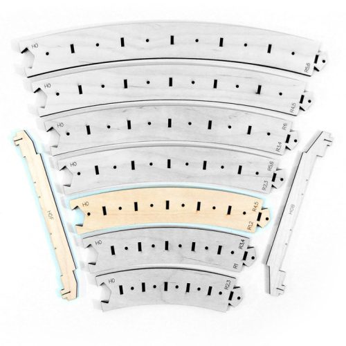 I-Track Templates for curved lines R1/R2:R4/R5 FLEXI H0 (HCT95620G-F)